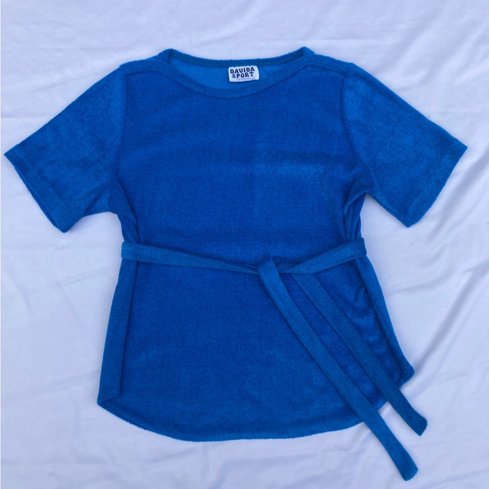 Early 80’s Vintage Davida Sport California Terry Towel Blouse,Women’s Medium